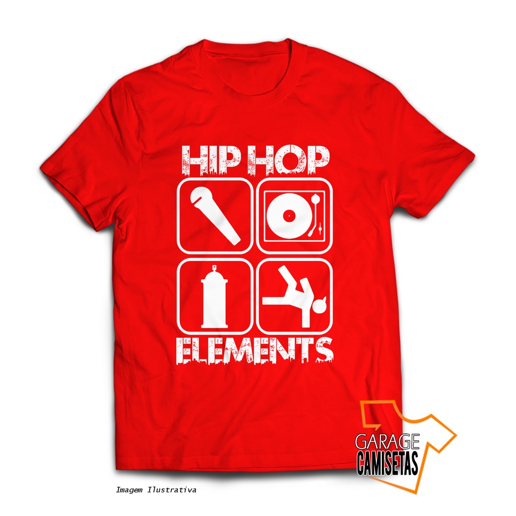 Camiseta Hip Hop Elements | Shopee Brasil