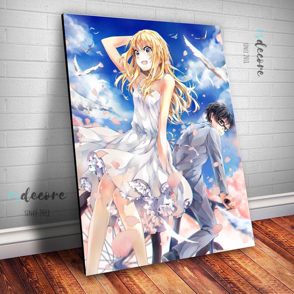 Quadro Decorativo A4 Anime Shigatsu Wa Kimi no Uso