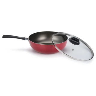 Panela Wok Brinox Garlic 7001/168 4,1L Antiaderente com Tampa de Vidro