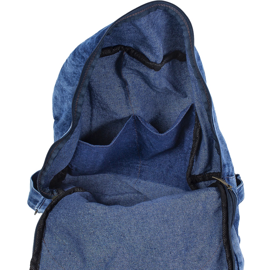 Mochila Jeans Reforçada Escolar Passeio Trabalho Dia A Dia