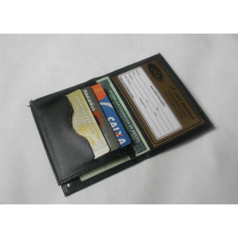 Carteira Masculina Slim Porta cartões Documentos Veículos Cnh