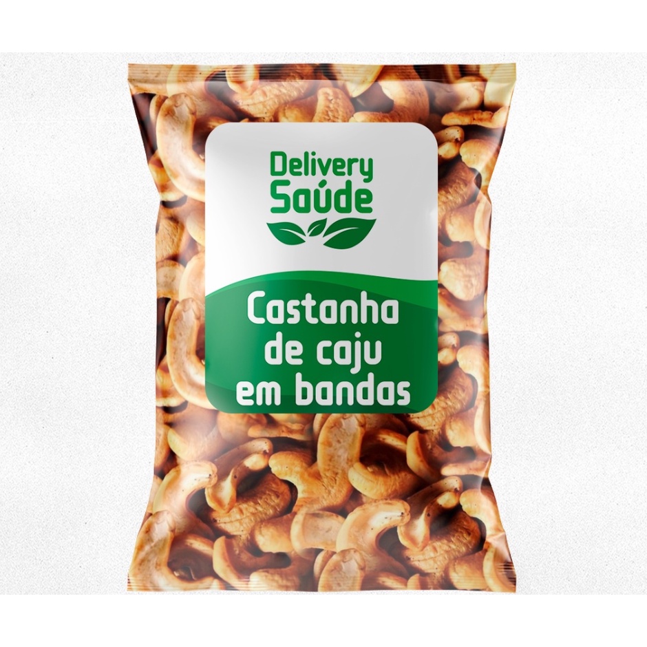 Castanha de Caju Torrada em Banda 500g - (Com ou Sem Sal)