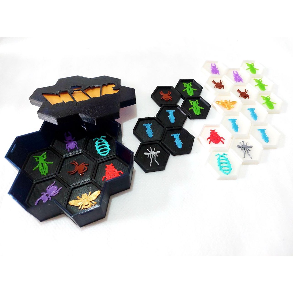Hive Board Game Jogo Completo com 3 Expansões (PRODUZIDO EM 3D