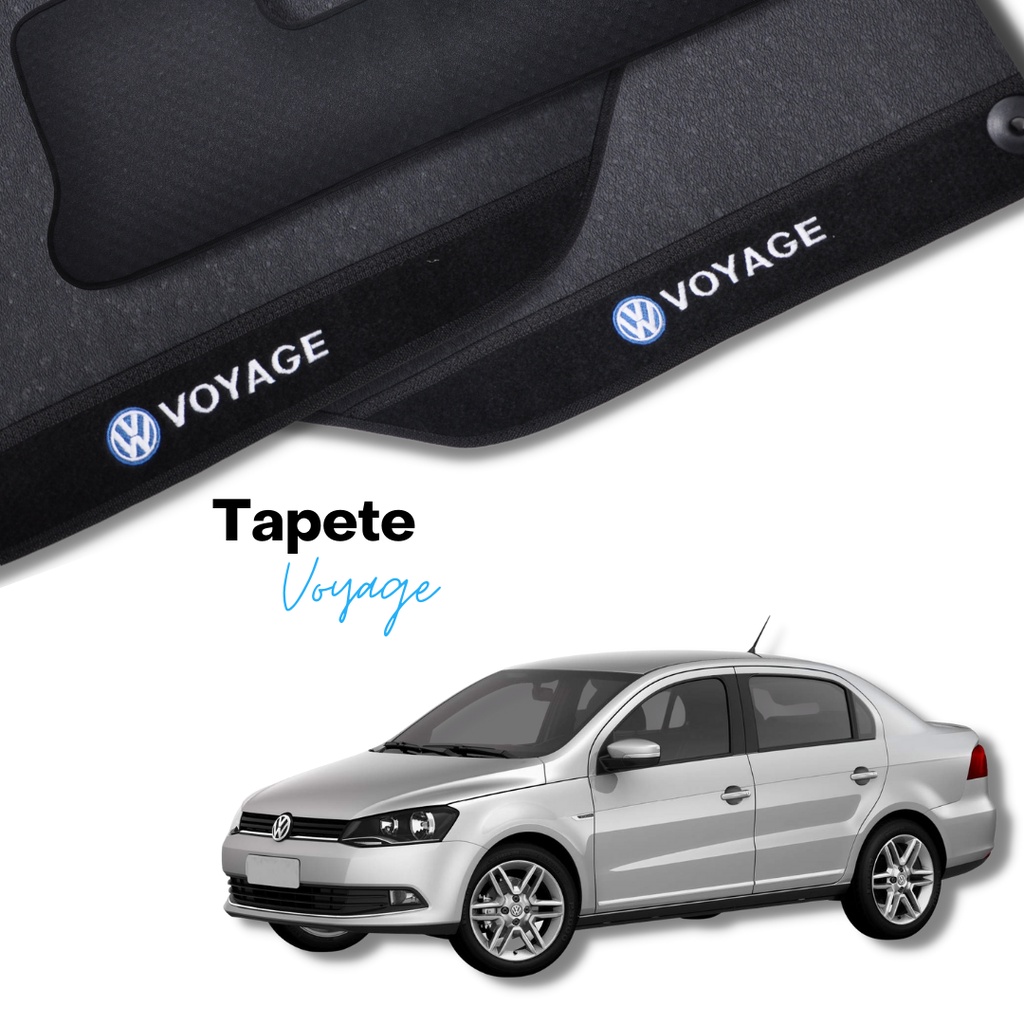 Tapete Voyage Volkswagen 3 peças Borracha Traseiro Inteiriço 2016 2017 ...