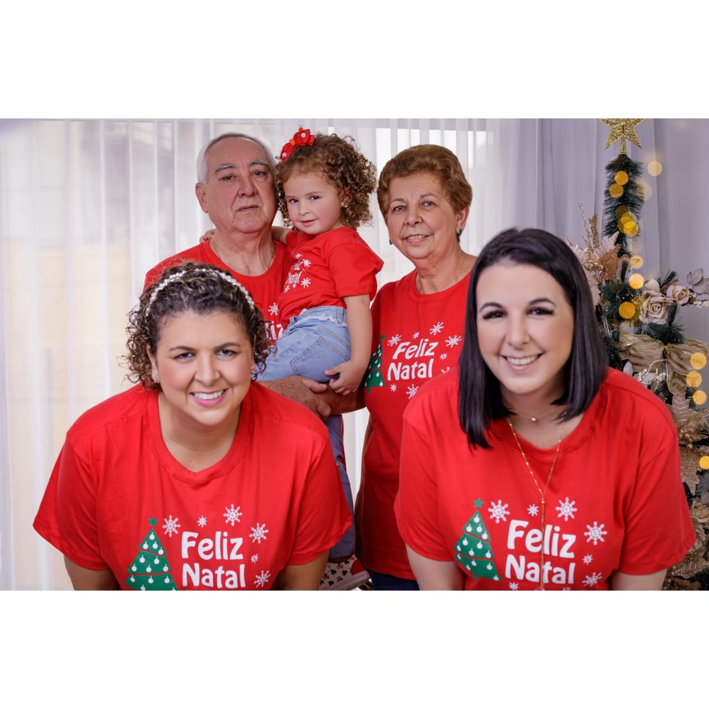 Blusa Feminina e Masculina Personalizada Feliz Natal Presente Família ...