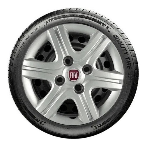 Jogo Calota Fiat Palio Fire Aro 13 + Emblema Resinado