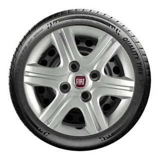 Jogo Calota Fiat Palio Fire Aro 13 + Emblema Resinado