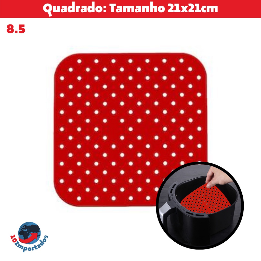 Conjunto de Formas de Papel para Air Fryer, Redondas, Absorve Gordura