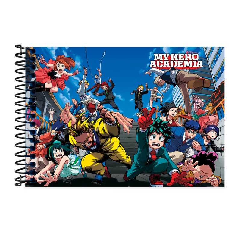 Caderno Desenho Artes 96 Folhas Boku no Hero