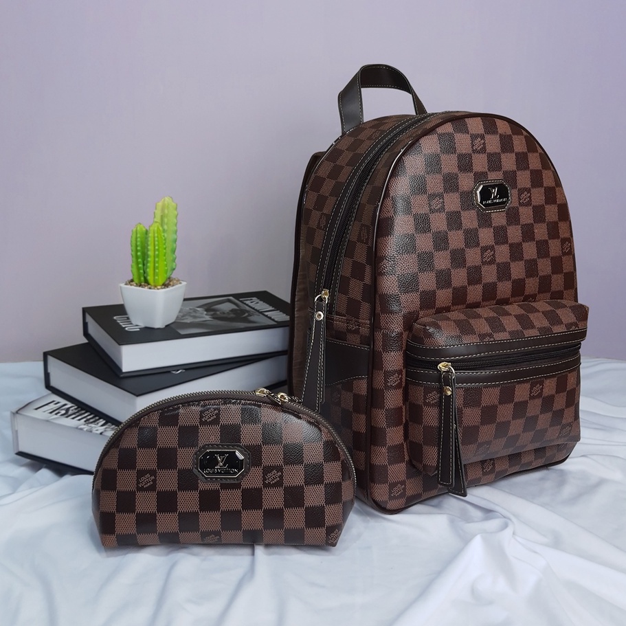 Kit Bolsa Grande Feminina Mochila Carteira Luxo em Promoção na