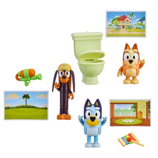 Kit Bluey Story - Bingo & Dunny + Bluey & Xylophone + Snickers & Water Blaster
