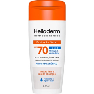 Helioderm Suncare Protetor Solar Corporal FPS 70 com 200ml 3em1