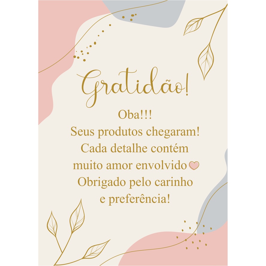 Cartão de Agradecimento ao Cliente Personalizado 100un | Shopee Brasil