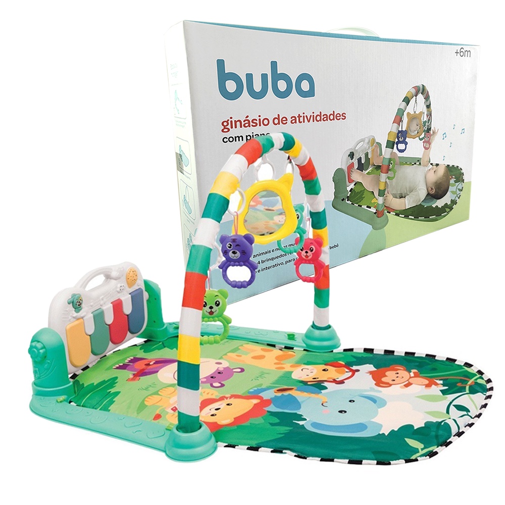 Tapete Interativo Atividades Para Bebê, Piano Musical Buba | Shopee Brasil