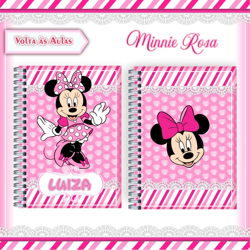 Caderno Personalizado Minnie com 96 folhas capa dura | Shopee Brasil