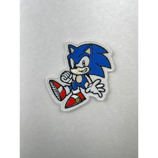 Personagem Sonic Knuckles bordado de 7,6 cm de altura com ferro no patch