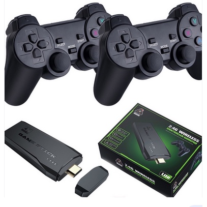Console retro de videogame com controlador, caixa de jogo FC, 4K