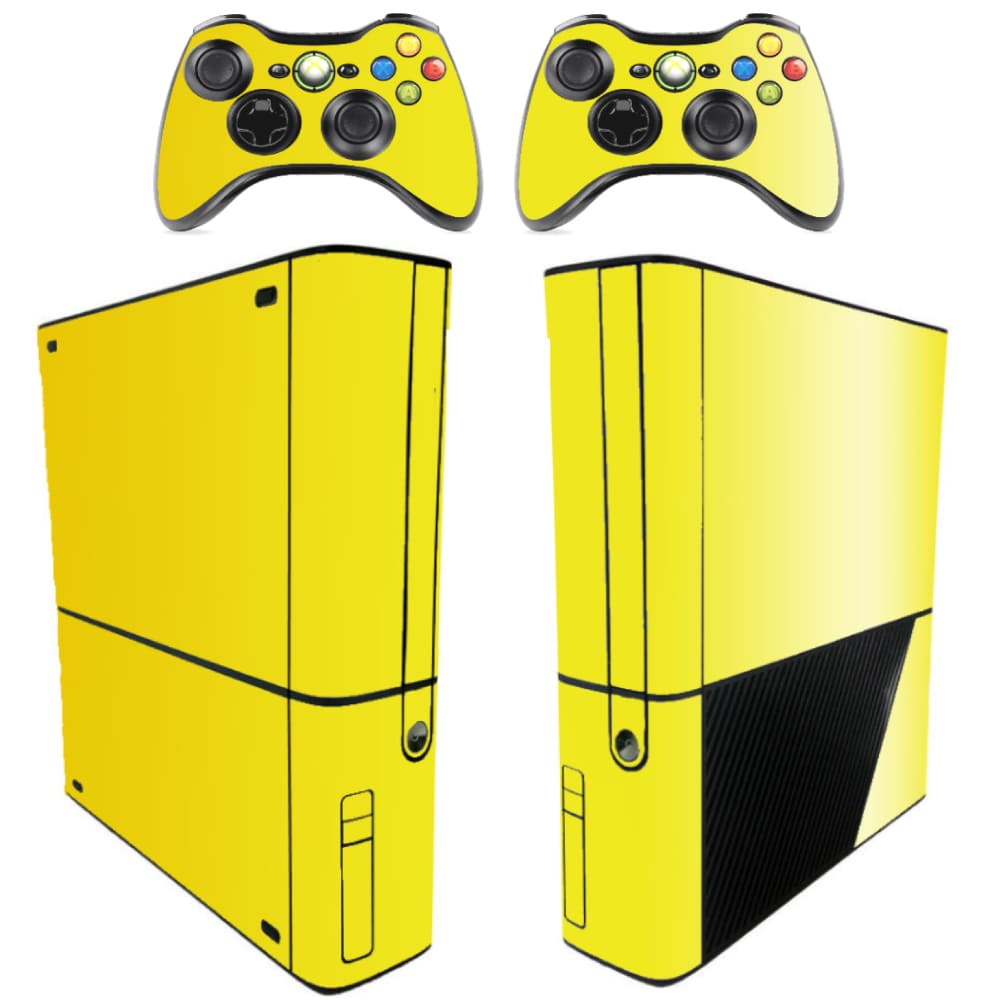 Skin Xbox 360 Super Slim Adesivo Pelicula Protetora Brilho Cor Amarelo