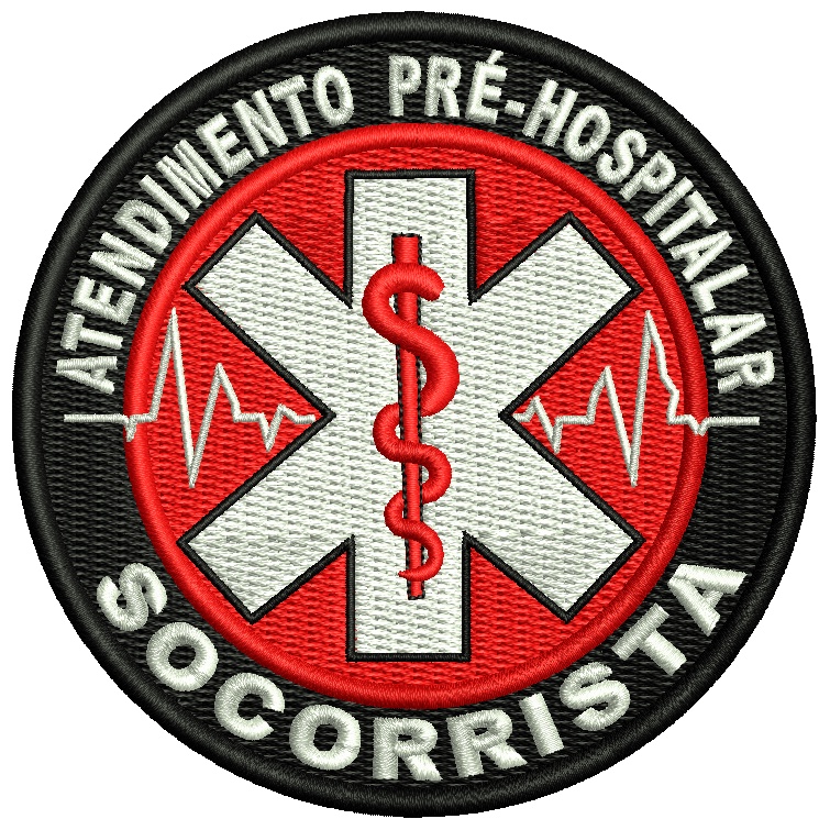 Patch Bordado Atendimento Pré Hospitalar Socorrista Adesivo