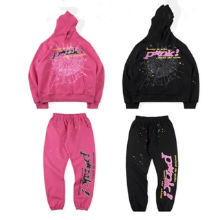 2023 Jovem Troca Rosa Sp5der 555555 Hoodie Homens Mulheres 1 : 1 Espuma De Alta Qualidade Impressão Gráfica De Teia De Aranha 555555 Pulôveres