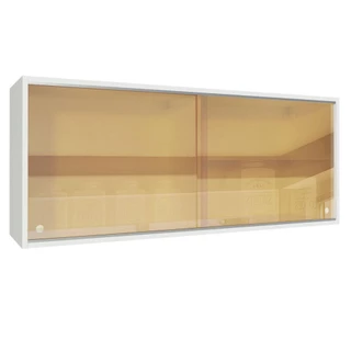 Armário Aéreo Madesa 2 Portas de Correr Vidro Reflex para Cozinhas Glamy, Lux e Reims - Branco em Oferta na Shopee