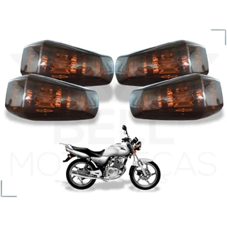 KIT 4 Lente Fume Pisca Seta Sinaleira Moto SUZUKI YES 125 EN125 - Modelo Original