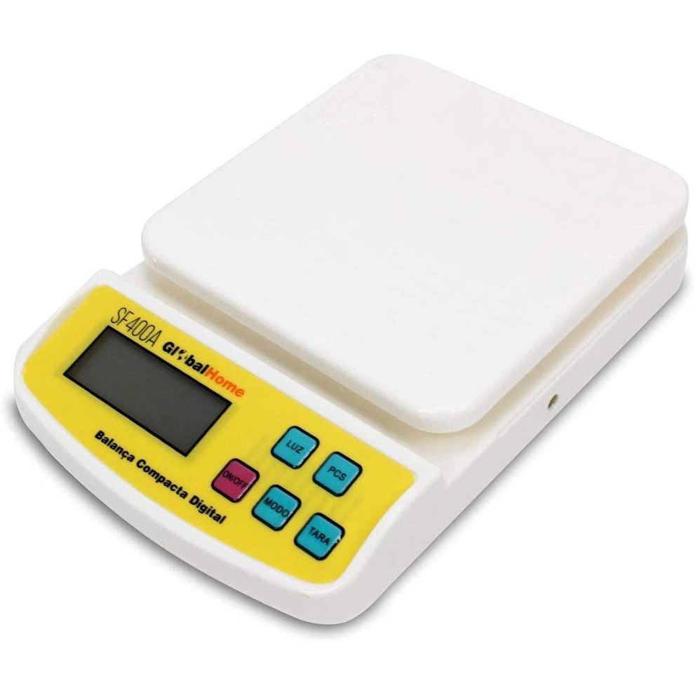 Balança Digital Compacta Branca até 10Kg – SF400A | Shopee Brasil