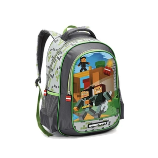 Mochila Infantil Escolar Denlex Gamecraft Estilo Craft Mine de Costas Masculino Meninos