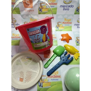 Baldinho de praia/areia Infantil kit 10 baldinhos multicolors