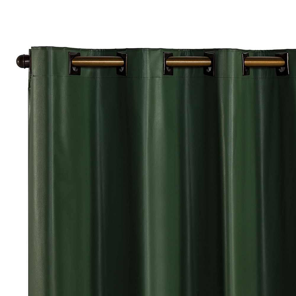 Cortina Blackout PVC corta 100 % a luz 2,80 m x 2,80 m Verde