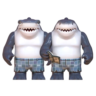 Brigada De Suicídios King Shark Grandes Figuras Bloco De Construção De Brinquedos Para Crianças Presente