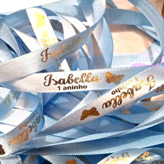 Fita de Cetim 10mm Personalizada 10 Metros