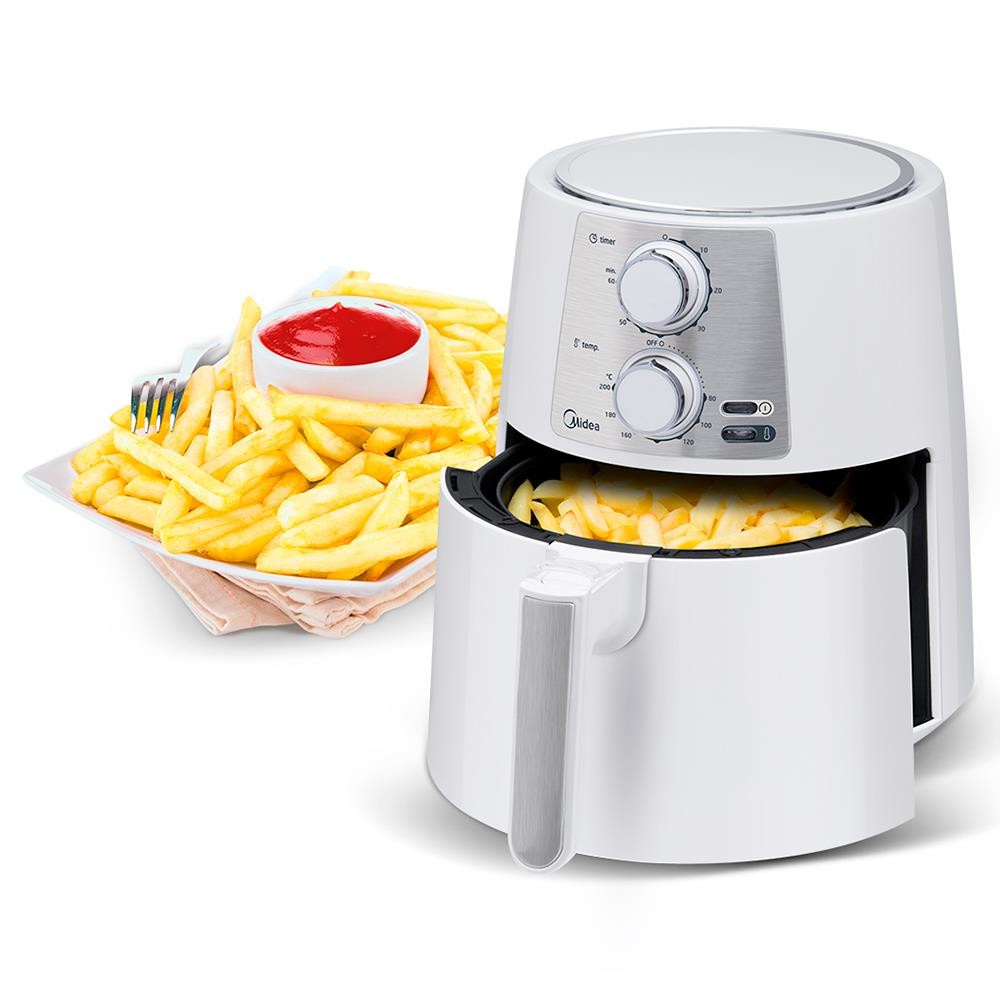 FRITADEIRA SEM OLEO AIR FRYER MIDEA 3.5L BRANCA – C/ TIMER