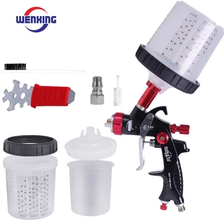 1.3mm 716 Pincel De Pintura HVLP Profissional + 10pcs Copos Descartáveis De 600ML Para Pneumática De Automóveis