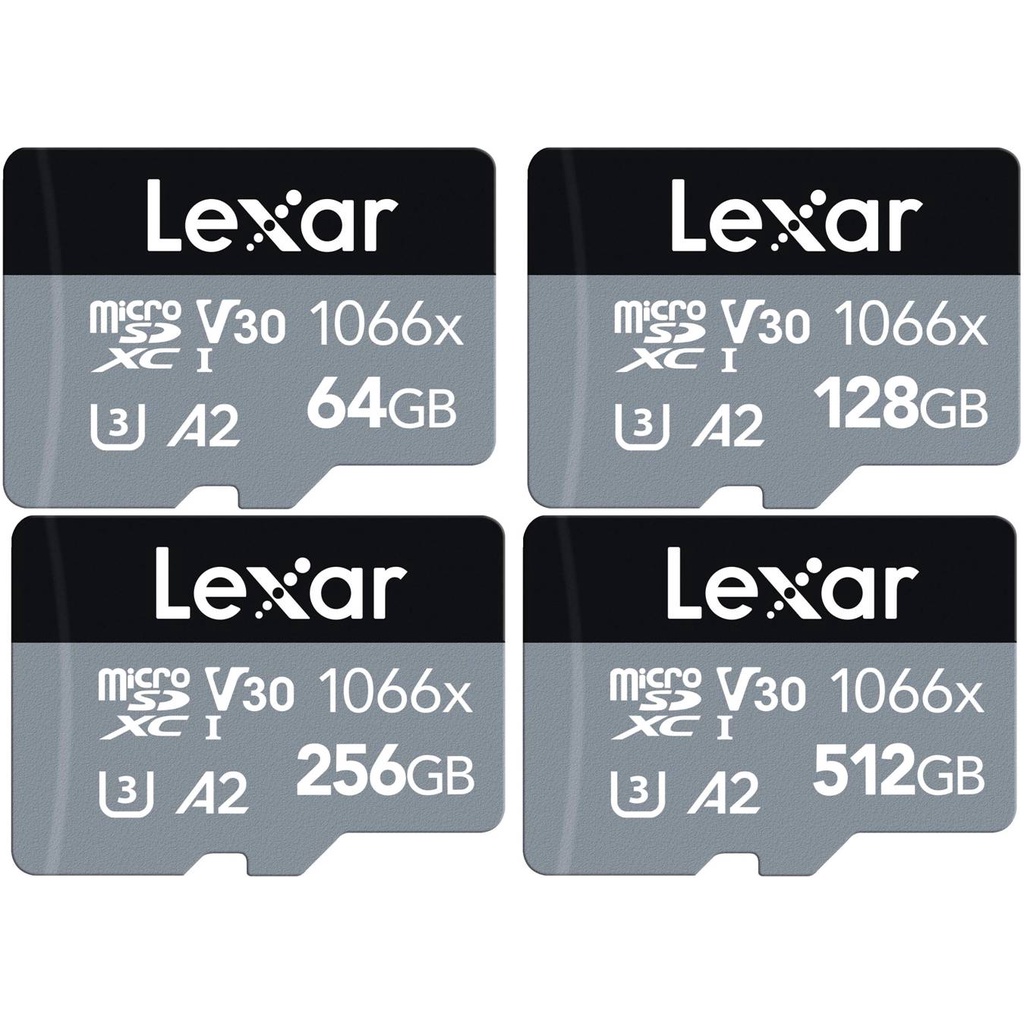 Cartão De Memória Flash Lexar Micro SD 1066X 128GB 256GB 512GB