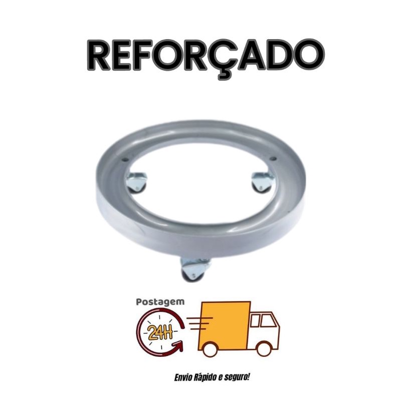 Suporte para Botijão de Gás Reforçado com Rodinhas Grafite Top