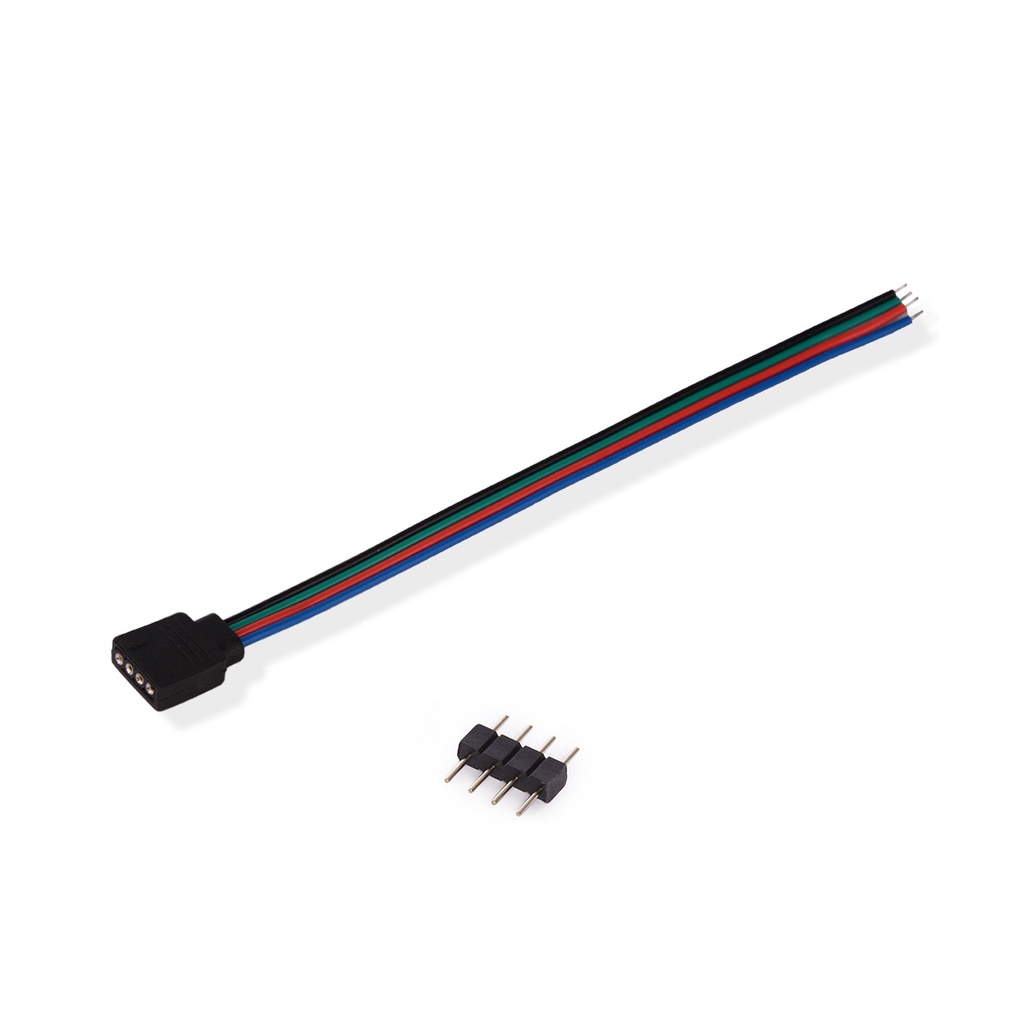 Cabo Fita Led RGB Femea + Conector 4 Pinos - 1 unidade