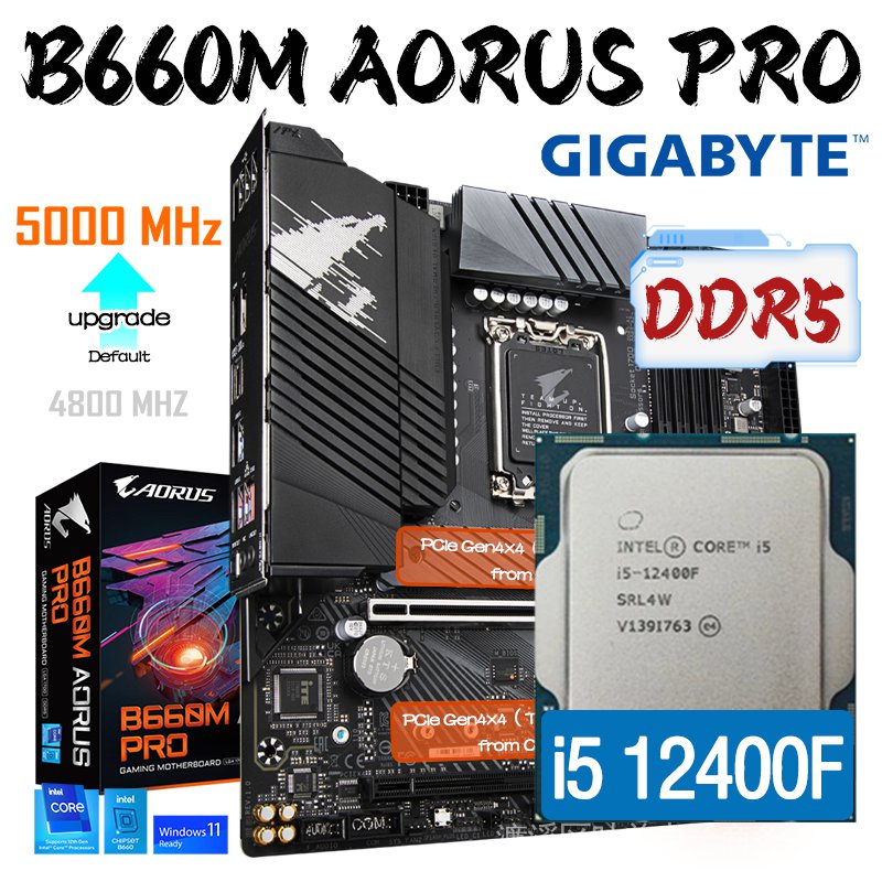 Placa M e LGA 1700 DDR5 Gigabyte B660M AORUS PRO DDR5 Intel Core I5 