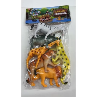Kit 6 Animais Selvagens Emborrachados Grandes em Oferta na Shopee