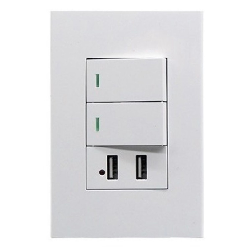Interruptor duplo com entrada usb (KG+USB) | Shopee Brasil