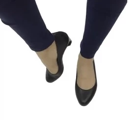 Sapato Modare Salto Grosso Baixo De Uniforme 7005.600 Feminino Preto