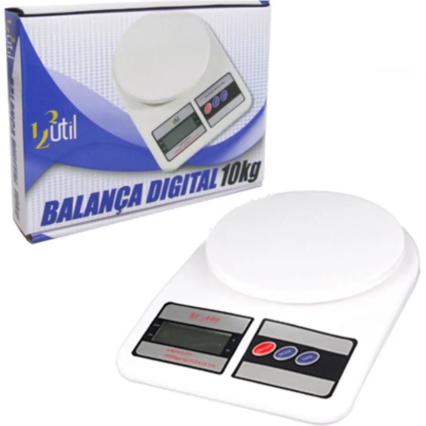 Balança Digital De Precisão Cozinha 10kg Nutrição E Dieta 123ÚTIL UD130