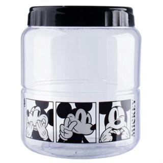 POTE DE PLASTICO PVC REDONDO PARIS MICKEY FACES COM TAMPA 1250ML