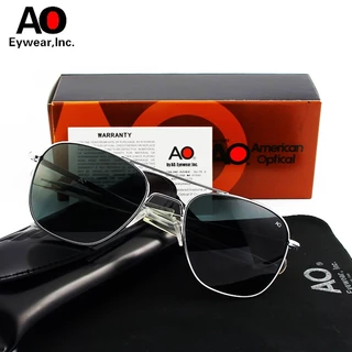 AO Aviação Óculos De Sol Masculino Com Pano De Limpeza De Caixa Original Vintage Retro Americano Óptico