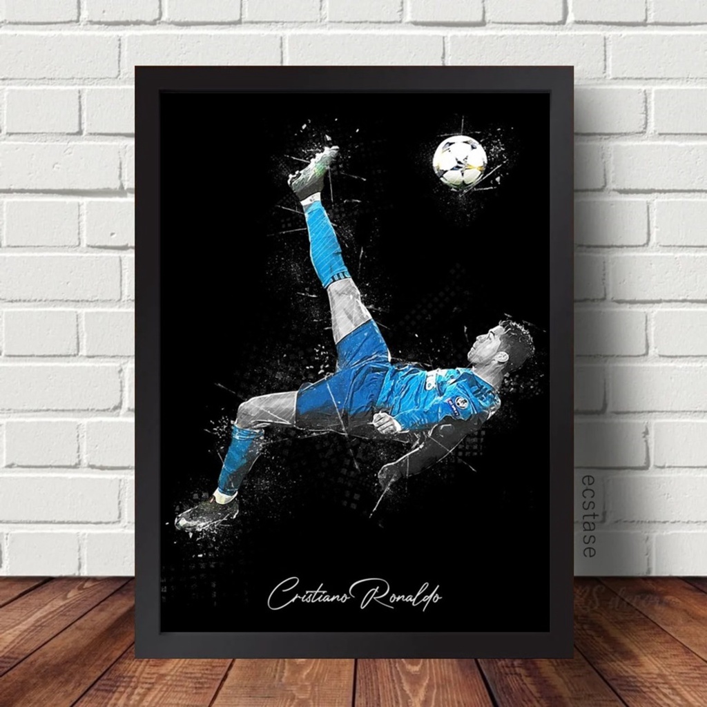 Quadro neymar messi cristiano ronaldo futebol decoracao