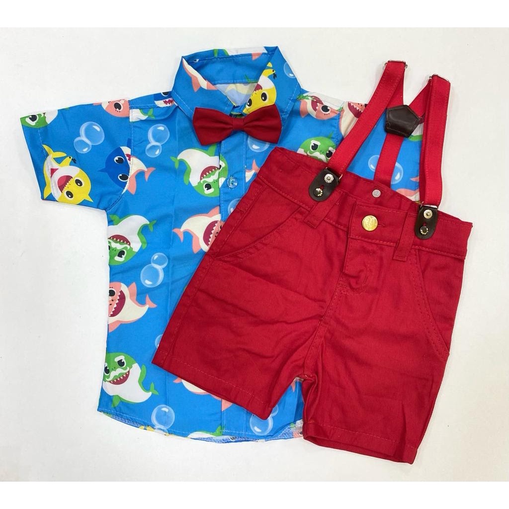 Roupa para hot sale festa baby shark