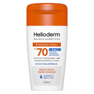Helioderm Suncare Protetor Solar Corporal FPS 70 com 120ml 3 em 1