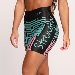 Short Fitness Academia Feminino Bermuda Suplex Estampada Strength v