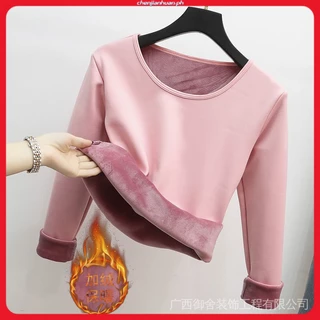 ✺✽ (42~83)Kg Blusa Termica Feminina Inverno Branca Segunda Pele Ciclismo Plus Size Longa Para Frio Uv Com Proteção Solar