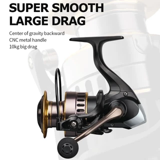 Carretel De Pesca Molinete HE500-7000 Metal De Alta 70kg Velocidade 18 + 1BB 5.2 1 Molinete De Fiação 10kg Água Salgada De